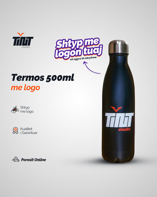 Termos metalik 500ml  me logon tuaj